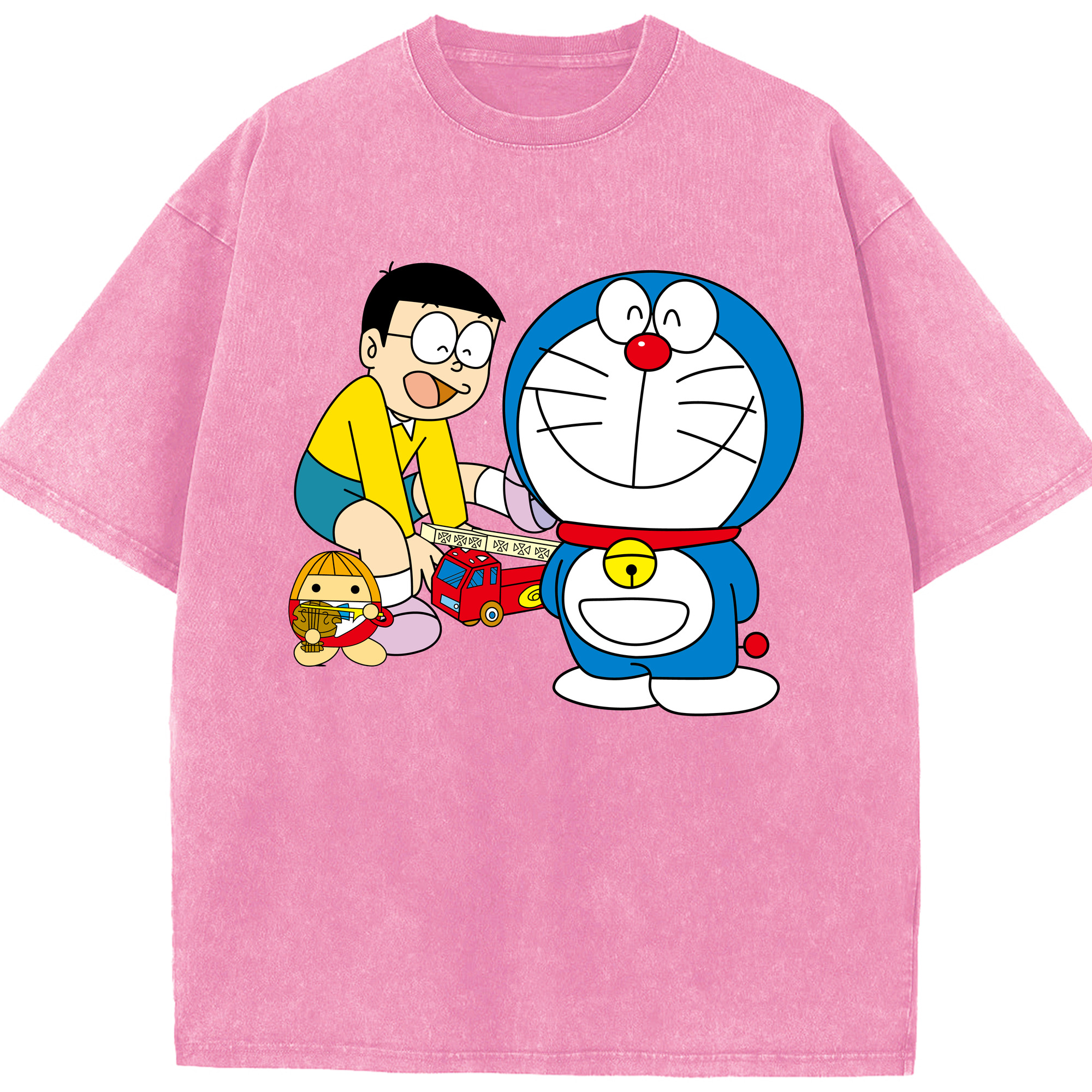 （画像用） ドラえもん Doraemon 綿100% ヴィンテージ風 半袖Tシャツ（フロントプリント）